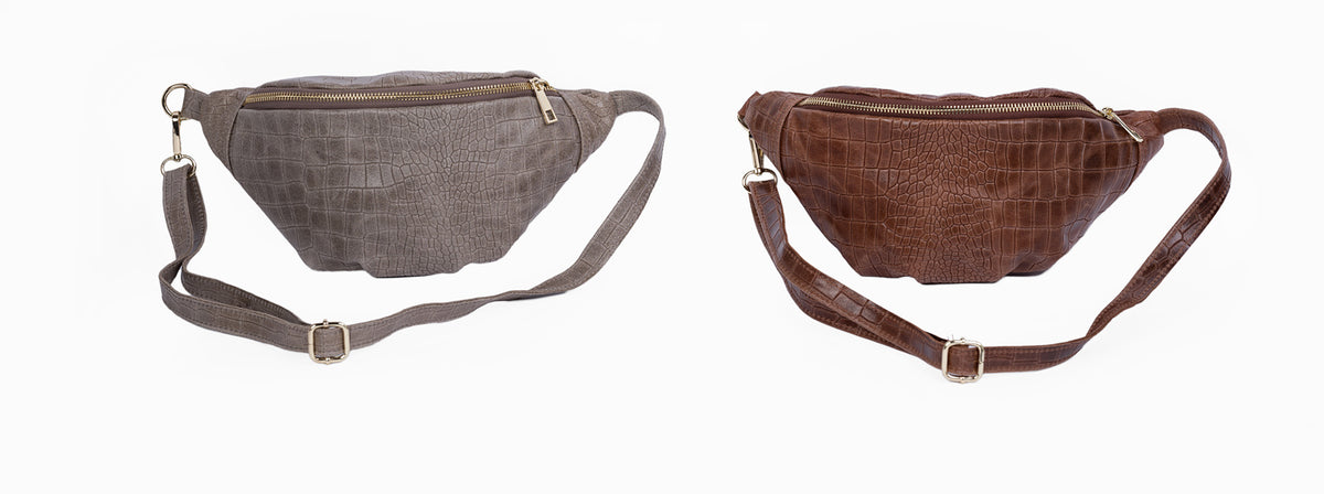 Classic Calf Leather Crock Fanny pack/Belt bag