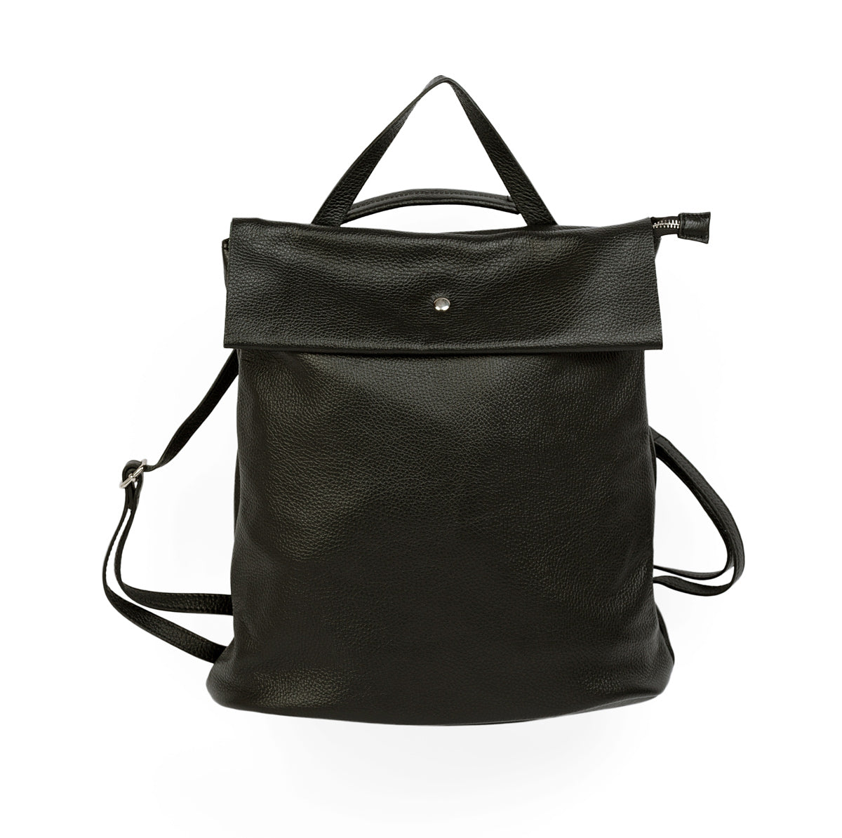 ITALIAN LEATHER ROLL-TOP BACKPACK